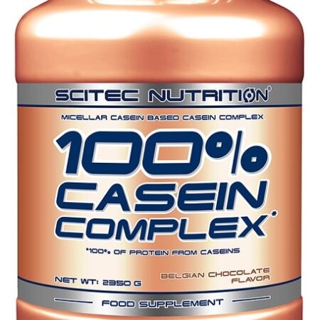 Pot de complément alimentaire caséine Scitec Nutrition.
