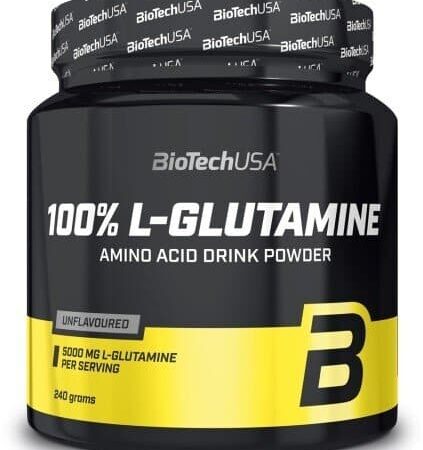 Pot de complément alimentaire L-Glutamine BioTechUSA
