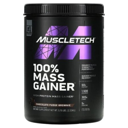 100% Mass Gainer, Chocolate Fudge Brownie - 2330 grams