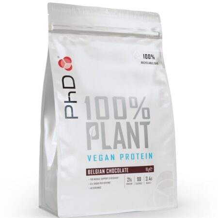 Protéine végane chocolat belge Phd 100% plante.