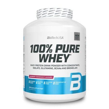 Pot de poudre protéinée Whey pure.