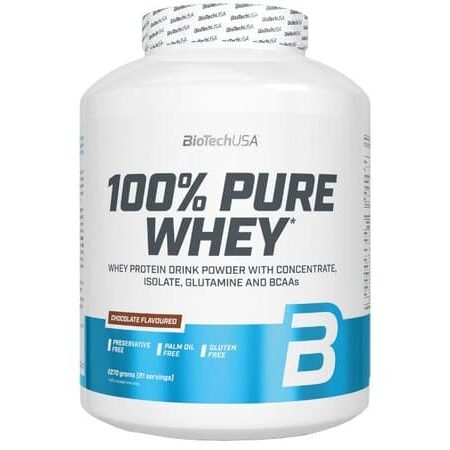 Pot de whey protéine pure pour musculation.