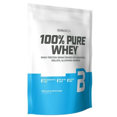 Poudre de protéine whey pure, sans gluten.