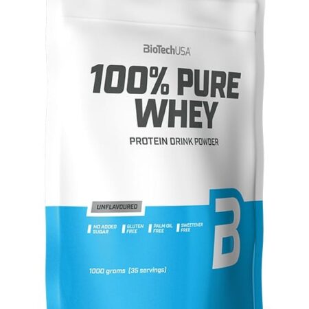Poudre protéinée Whey pure à 100%.