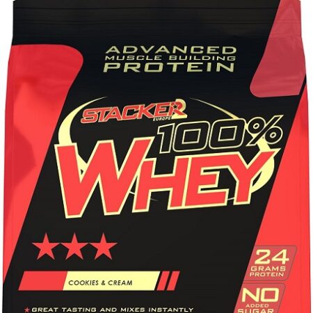 Protéine Whey 100% pour musculation, saveur cookies & cream.