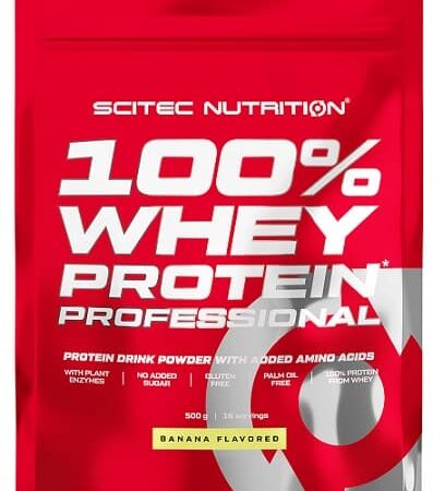 Poudre de protéine Whey banane, Scitec Nutrition.