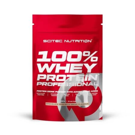 Poudre protéinée Whey Scitec Nutrition, parfum chocolat.