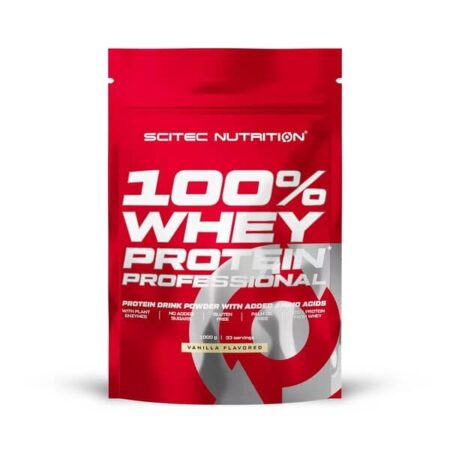 Sachet de protéine Whey vanille Scitec Nutrition.