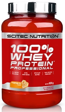 Pot de whey protéine Scitec Nutrition.