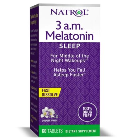 Complément alimentaire Natrol Mélatonine pour le sommeil.