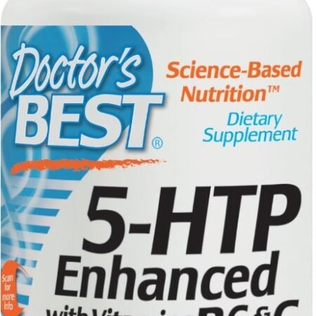 Flacon Doctor's Best 5-HTP, complément alimentaire vegan.