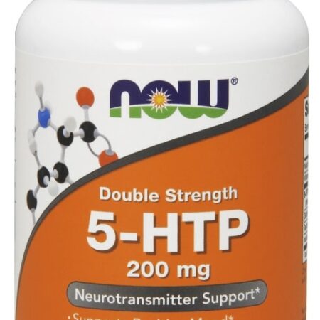 Flacon de complément alimentaire 5-HTP, 200 mg.