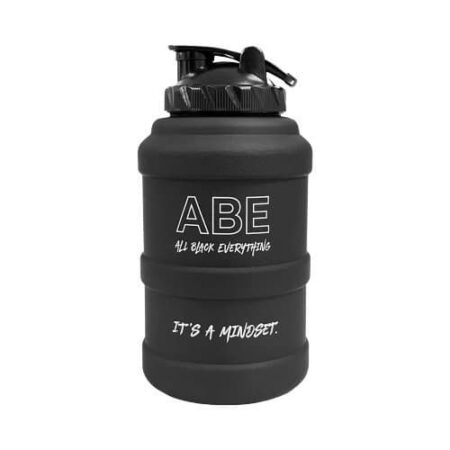 Gourde noire ABE avec slogan motivationnel.