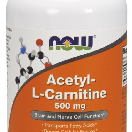Pot de supplément Acetyl-L-Carnitine 500 mg.