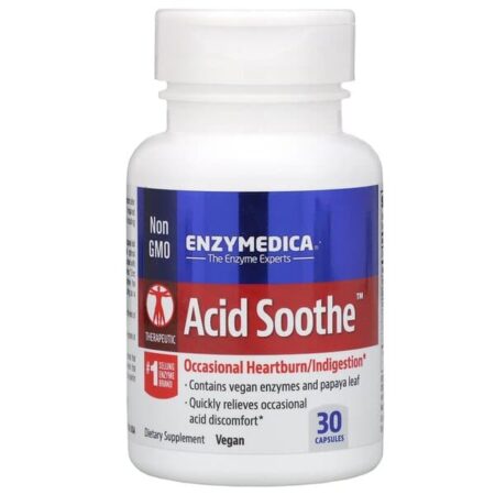 Complément digestif vegan Acid Soothe Enzymedica.