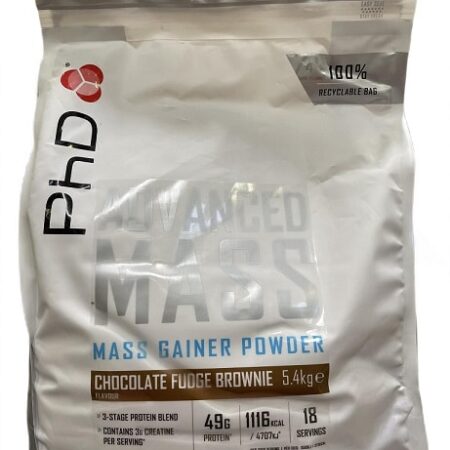 Poudre prise de masse chocolat PhD 5,4kg recyclable