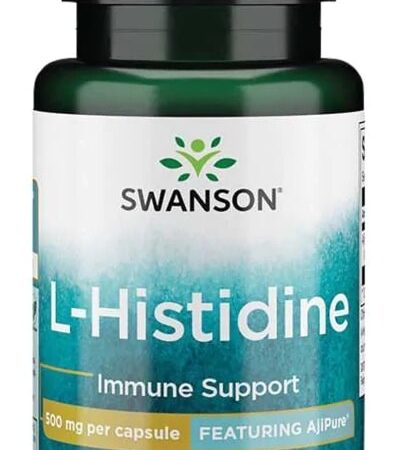 Flacon de supplément alimentaire L-Histidine Swanson.