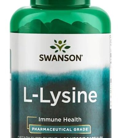 Bouteille de supplément L-Lysine Swanson pour l'immunité.