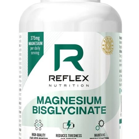 Bouteille de Magnésium Bisglycinate Reflex Nutrition.