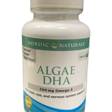 Flacon d'Algue DHA Omega-3, supplément végan.