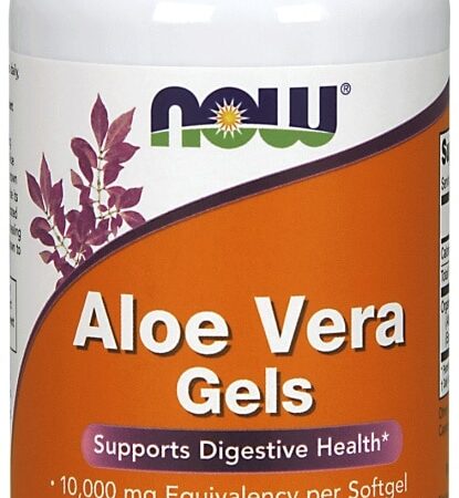 Bouteille de gélules d'Aloe Vera NOW.