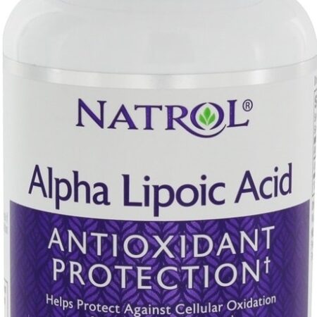 Flacon Natrol Acide Alpha-Lipoïque, complément antioxydant.