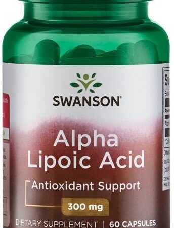 Flacon Swanson acide alpha-lipoïque, antioxydant, 300 mg.