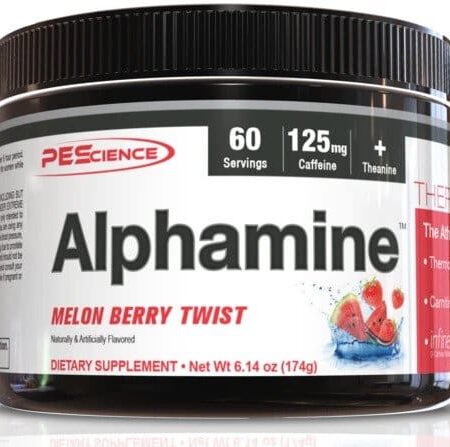 Complément alimentaire Alphamine goût melon et baies.