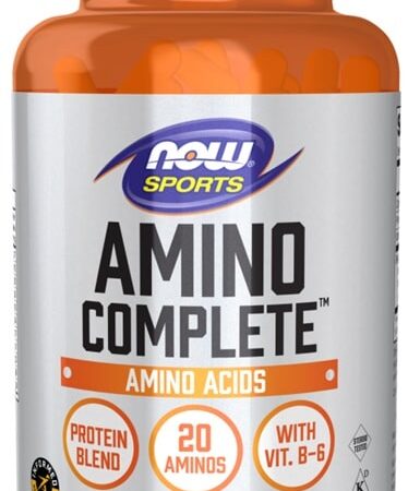 Pot de complément alimentaire aux acides aminés.