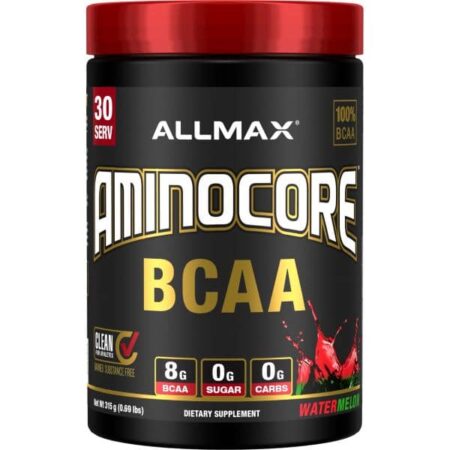 Pot de complément Aminocore BCAA, saveur pastèque.