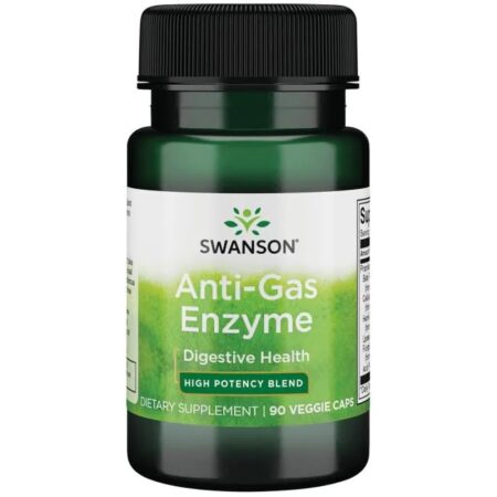 Supplément digestif Swanson Anti-Gaz Enzyme, 90 gélules.