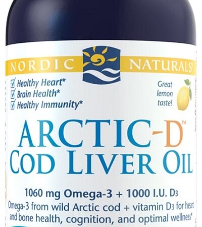 Huile de foie de morue Arctic-D, complément alimentaire.