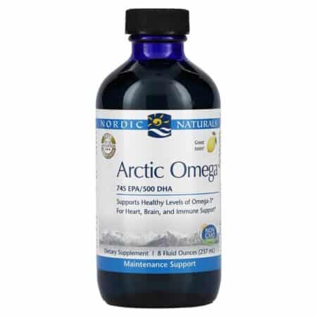 Flacon de supplément oméga-3 Arctic Omega.