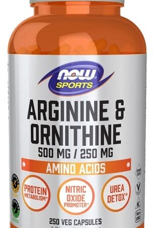 Pot de compléments Arginine et Ornithine.