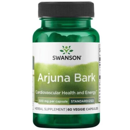 Flacon "Swanson Arjuna Bark" complément santé cardiovasculaire.