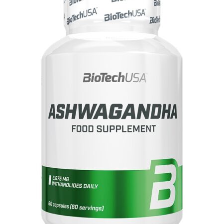 Pot de complément alimentaire Ashwagandha, 60 capsules.