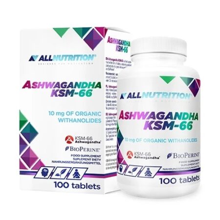 Complément Ashwagandha KSM-66, 100 tablettes.