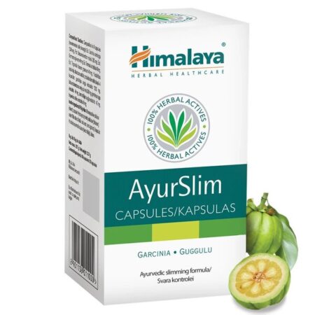 Boîte AyurSlim, capsules ayurvédiques minceur Himalaya.