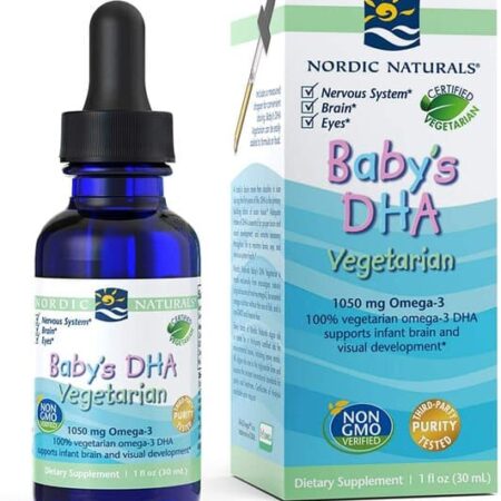 Complément alimentaire végétarien DHA pour bébé.