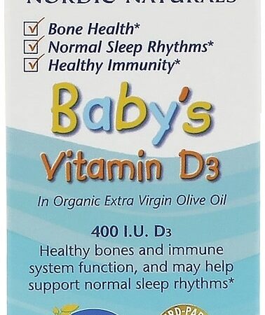 Complément vitamine D3 pour bébés, Nordic Naturals.