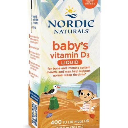 Supplément liquide de vitamine D3 pour bébés, Nordic Naturals.