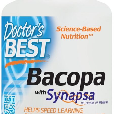 Flacon de complément alimentaire Bacopa végétalien.