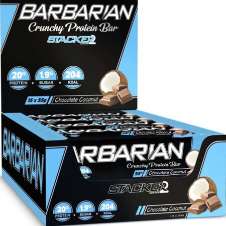 Barre protéinée Barbarian chocolat noix de coco.