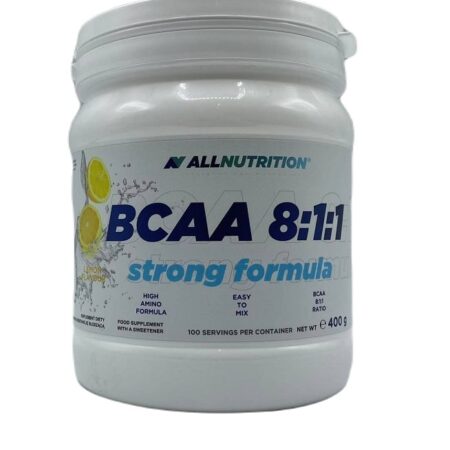 Pot de complément BCAA 8:1:1, nutrition sportive.