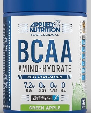 Pot de BCAA pomme verte nutrition sportive.