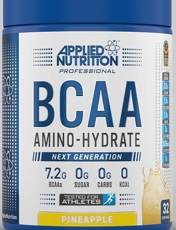 Pot de complément BCAA saveur ananas.