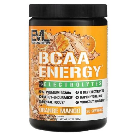 Pot de complément BCAA Energy orange mangue.