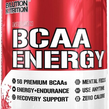 Pot de complément BCAA Energy, saveur fruitée.