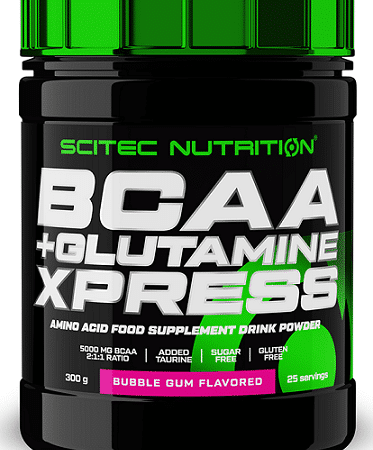 Pot de complément BCAA et glutamine, Scitec Nutrition.