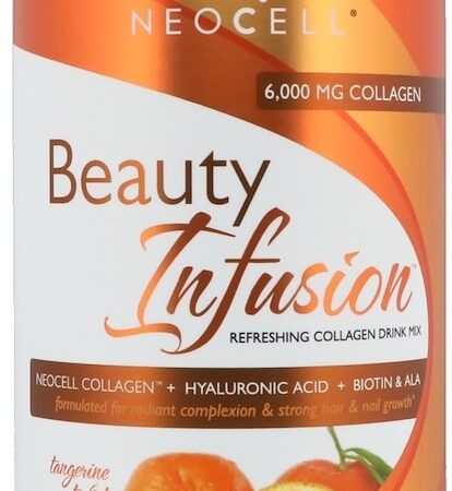 Complément beauté collagène NeoCell, boisson rafraîchissante.